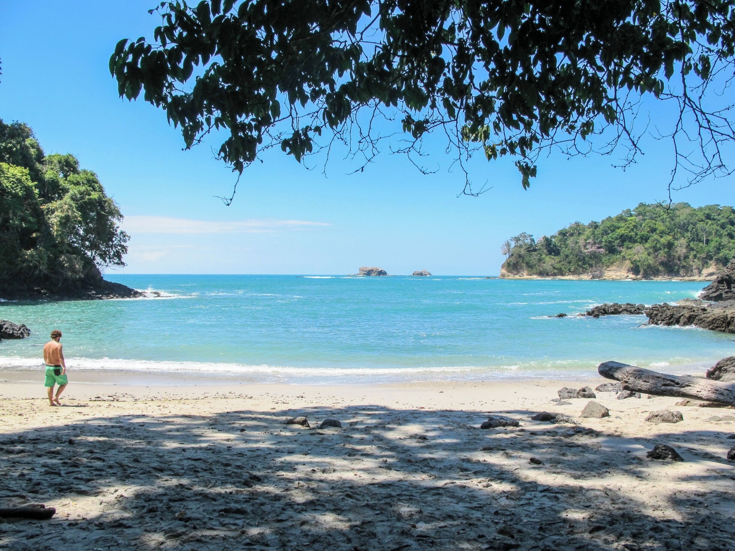 One of the smaller beaches inside of Parque Nacional Manuel Antonio. 