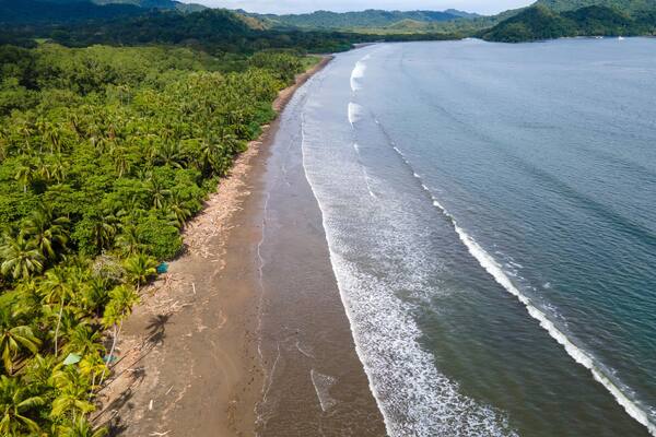 Tropical paradise beach in Tambor Costa Rica