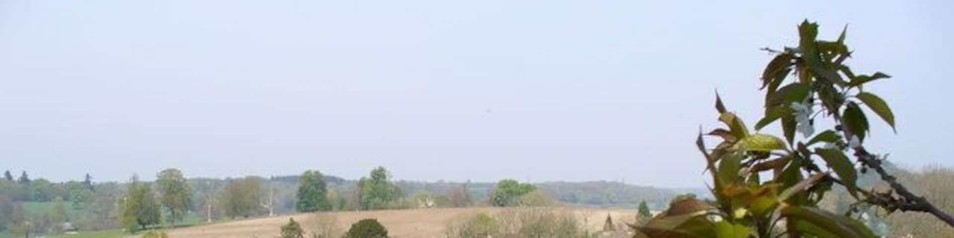 East Tisted from the South East Hampshire Downland scenery from the alignment of the old railway south from Alton.