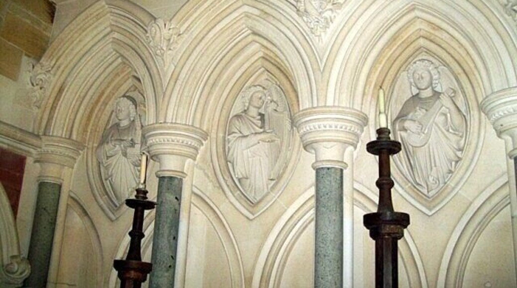 Blind arcade in Holy Trinity parish church, Privett, Hampshire