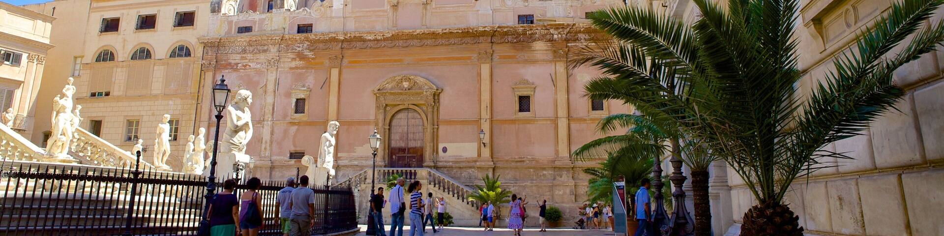 パレルモ フィーチャー 教会あるいは大聖堂, 広場 と 遺跡