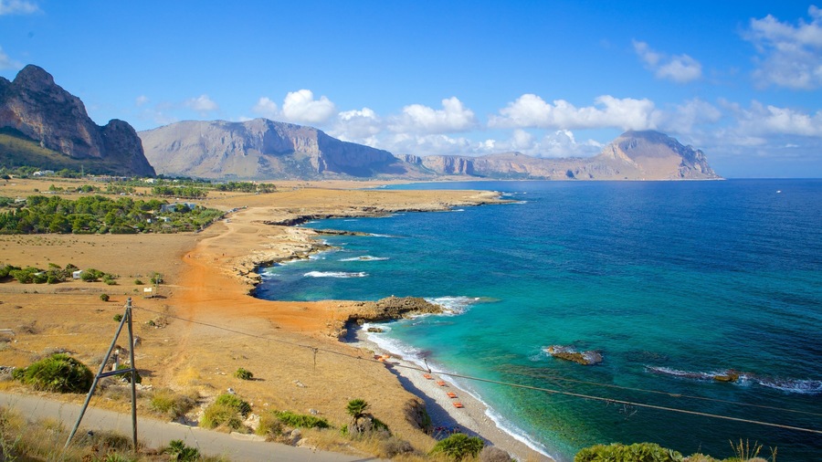 Trapani featuring landscape views and rugged coastline