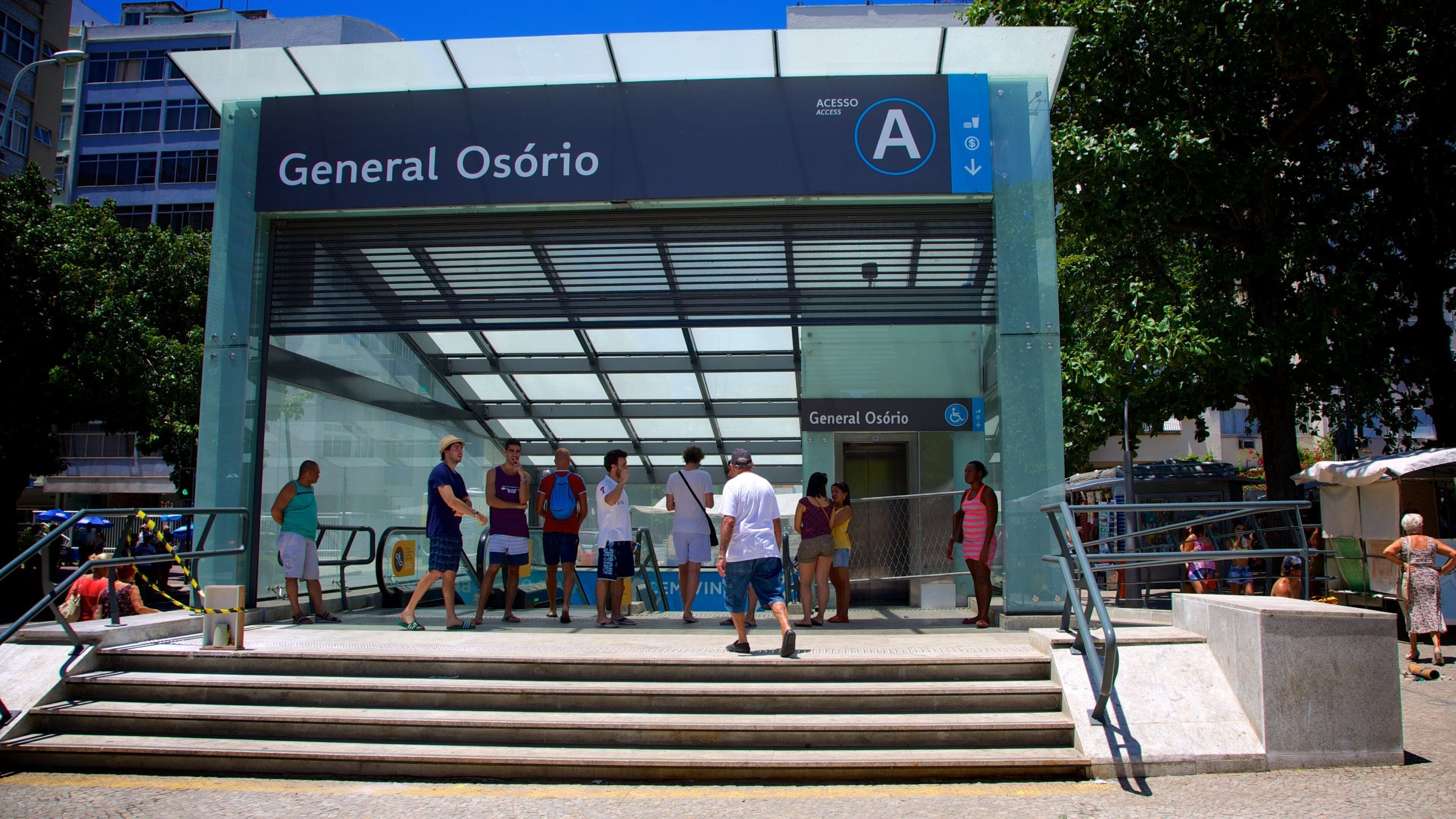 Ipanema showing signage and modern architecture