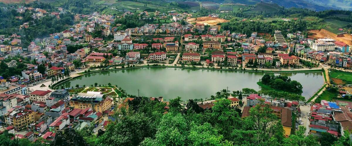 Sapa, Vietnam
The View down on Sapa Lake. A very nice walk through scenic gardens and trail behind Sapa Church, leading to a nice view of the town. #packsandaplan