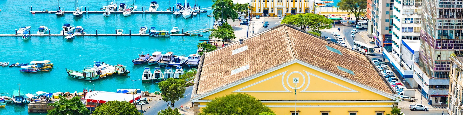 Aerial view of Salvador in Bahia, brazil