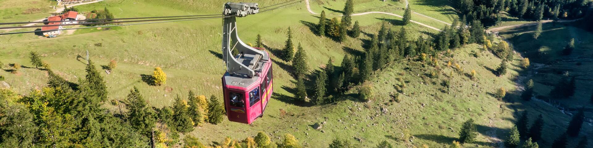 Schwebebahn cable car from Bergen to Hochfelln in Bavaria, Germany