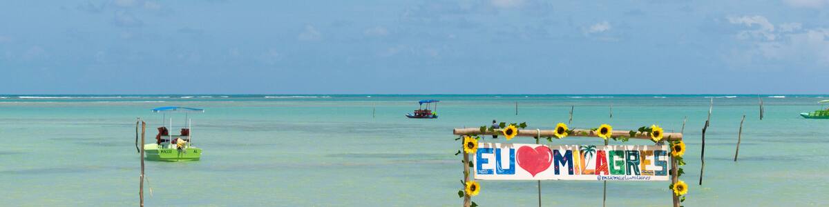Sao Miguel dos Milagres beach landscape, Alagoas, Brazil.