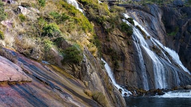 panorama view of the Ezaro Waterfalls in western Galicia in northern Spain