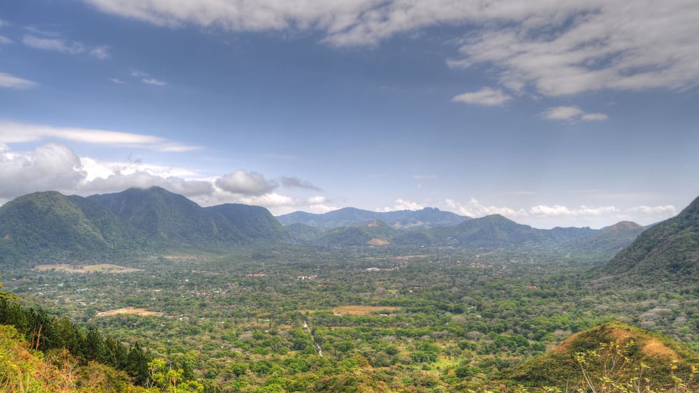 Panoramic view of the volcano crater of El Valle de Anton, Panama