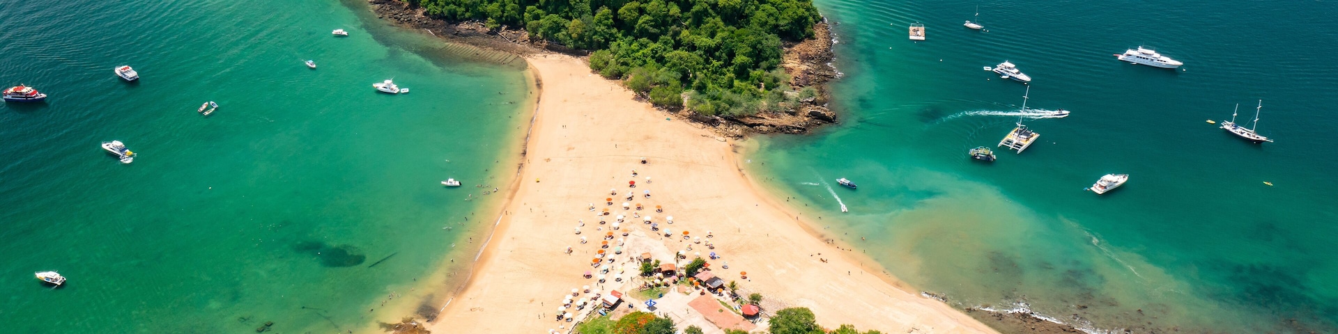 Taboga Island Aerial View. Tropical island located in the Pacific near Panama City,Panama.