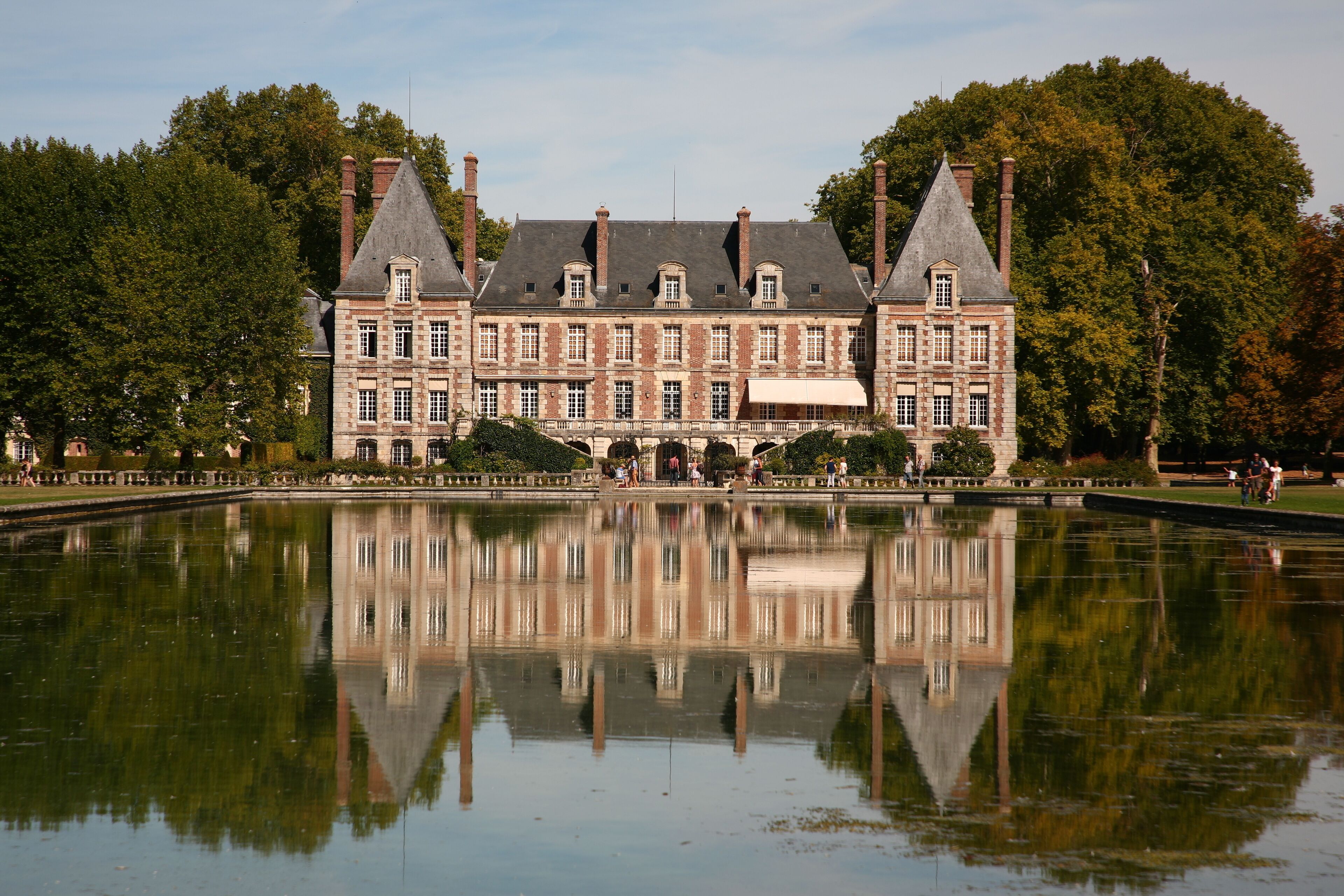 Le château de Courances dans l'Essonne, France.