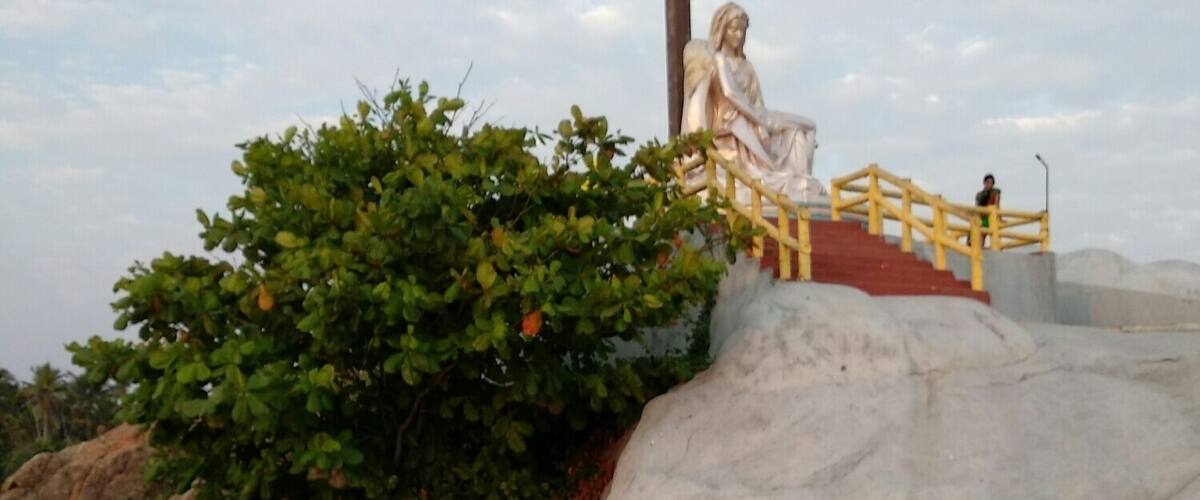 Statue of mother marry at poovar beach. Poovar beach also known as golden sand beach.
#poovar
#LifeAtExpedia