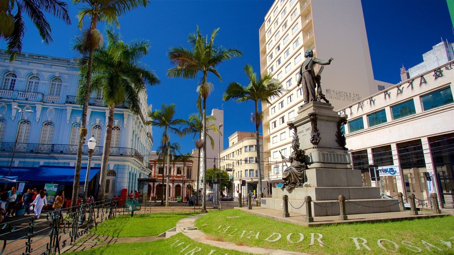 Campinas showing a city and a statue or sculpture