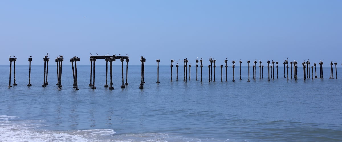Old Pier Remains at Calicut Beach, Kerala