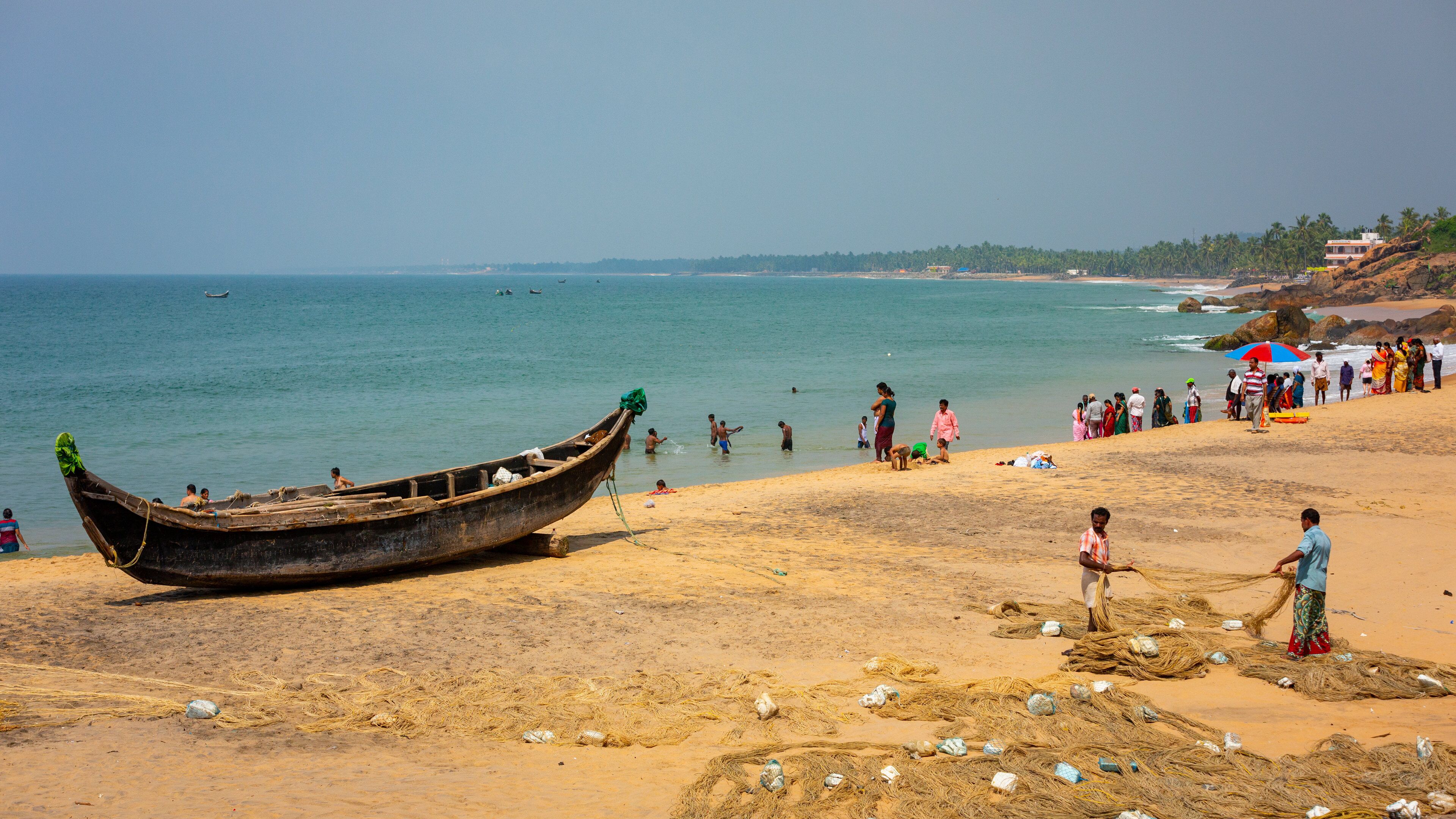 Kovalam Beach showing tropical scenes, general coastal views and a sandy beach