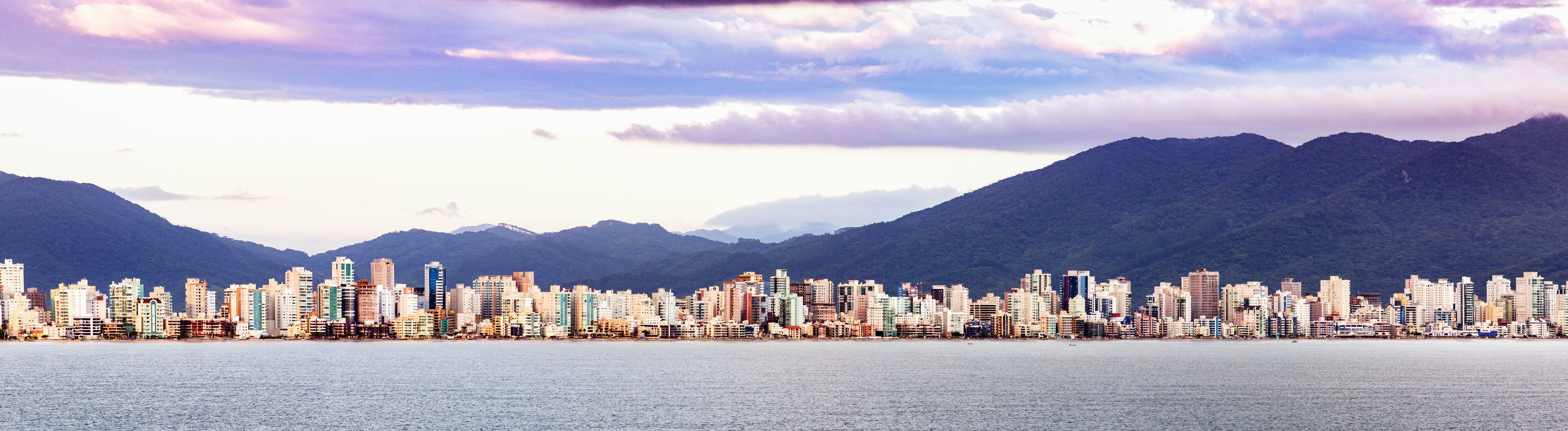 Panorama of Itajai, cityscape, Santa Catarina, Brazil.