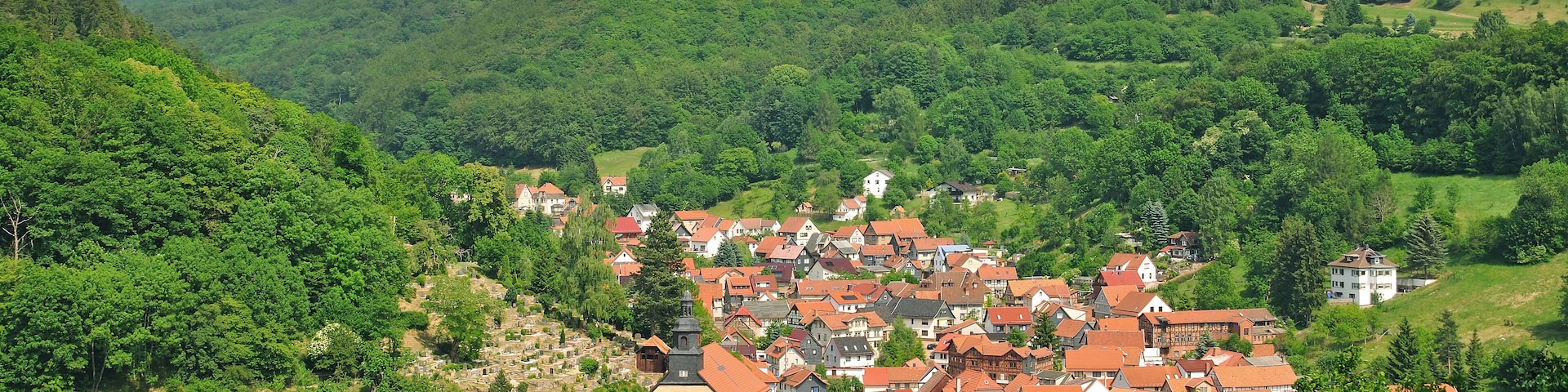 idyllic Village in the thuringian Forest near Oberhof,Thuringia,Germany; Shutterstock ID 96957359