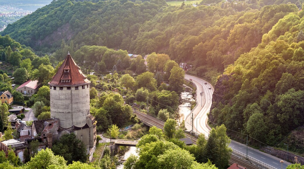 Blick ins Tal der Weißeritz in Dresden