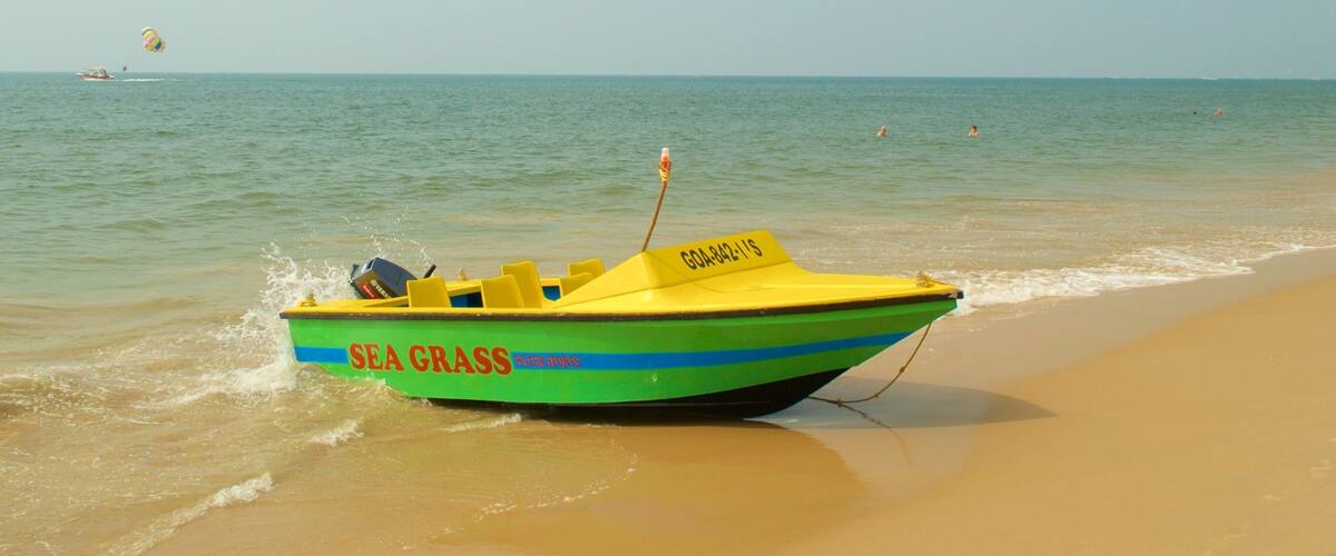 Candolim Beach - Fort Aguada showing a sandy beach, general coastal views and boating