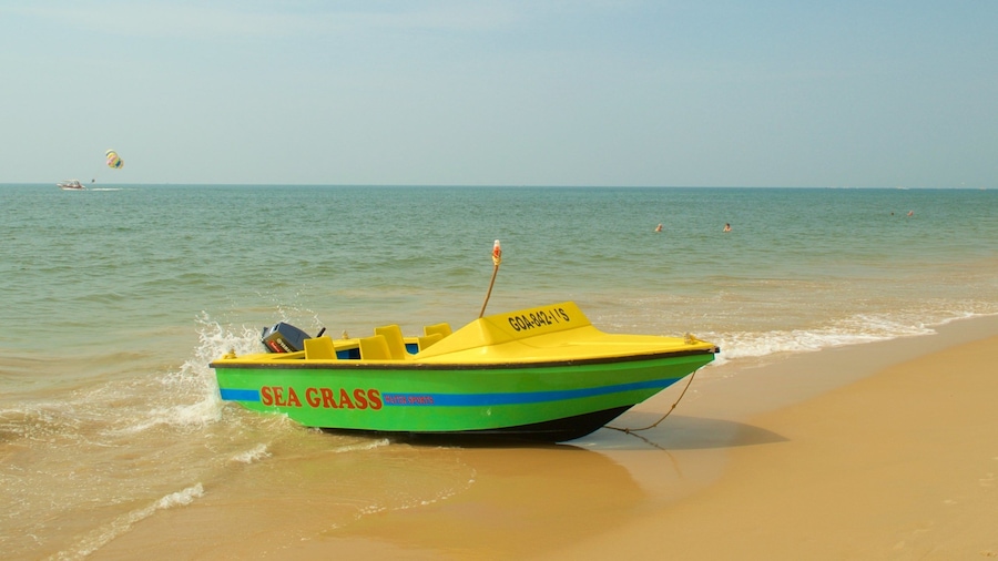 Candolim Beach - Fort Aguada showing a sandy beach, general coastal views and boating