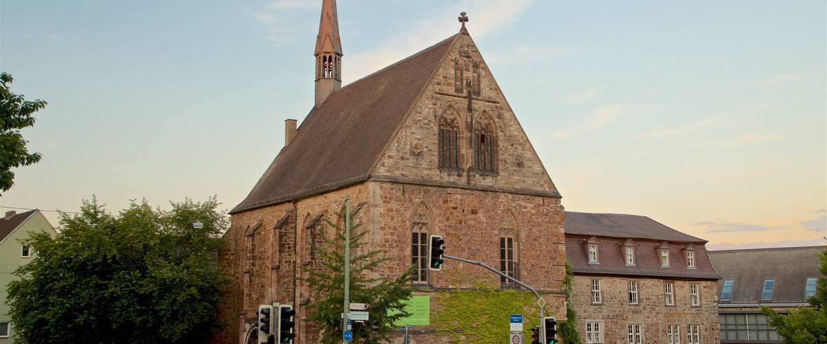 Northern Hesse showing heritage architecture and a sunset