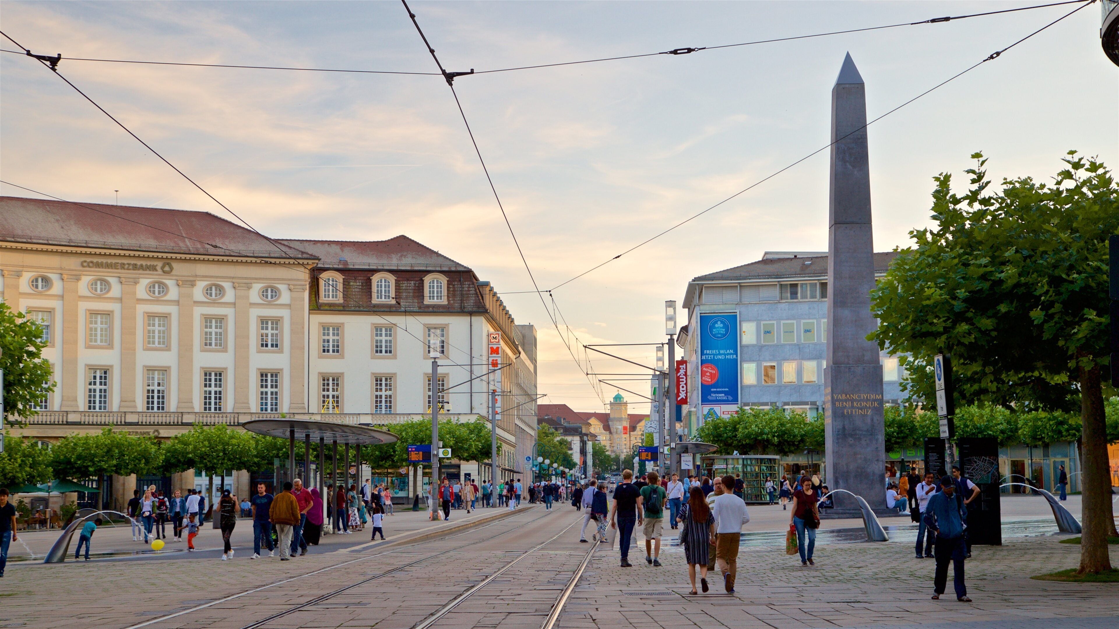 Northern Hesse featuring street scenes, a square or plaza and a sunset