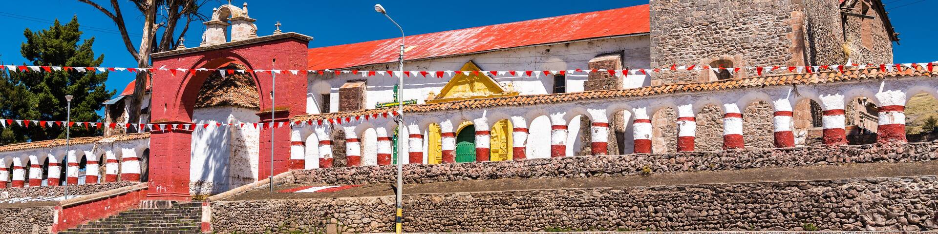 Cathedral of Chucuito at Lake Titicaca in Peru