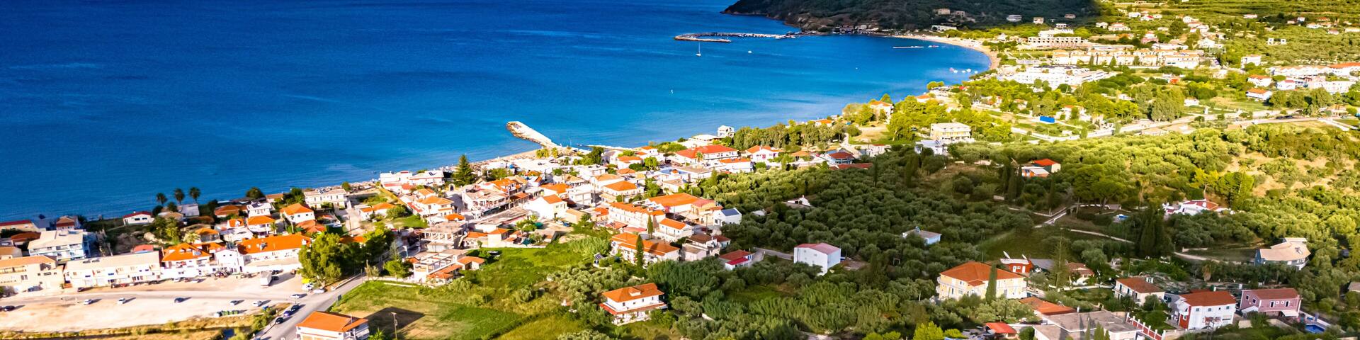 View of Alykes in Zakynthos, Greece