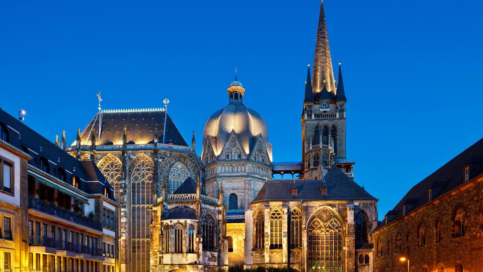 Aachen Cathedral At Night, Germany