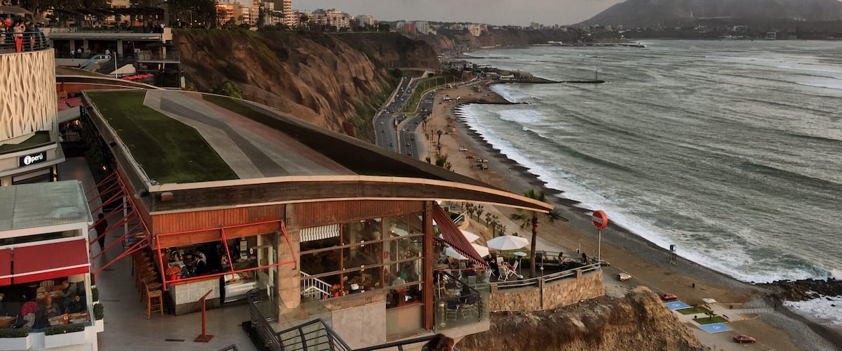 Perfect spot to watch the sunset and sip on some delicious Peruvian pisco drinks in Miraflores...