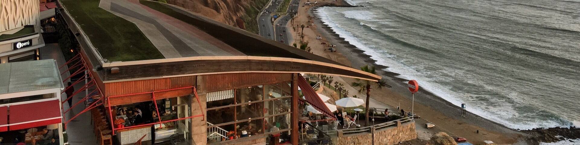 Perfect spot to watch the sunset and sip on some delicious Peruvian pisco drinks in Miraflores...