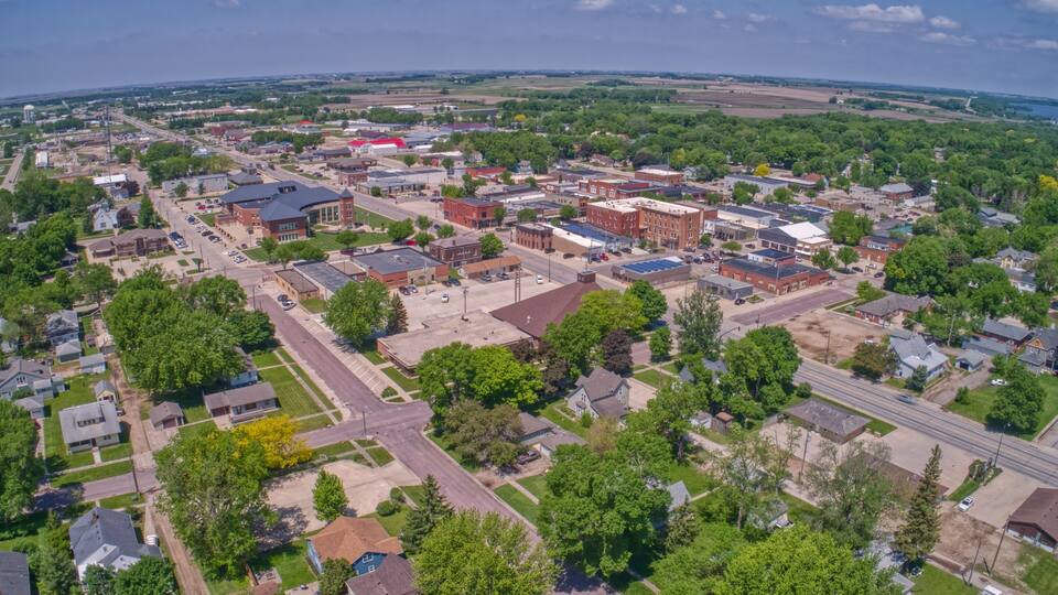 Spirit Lake is the biggest Town in the Okoboji Great Lakes of Iowa Tourism Area
