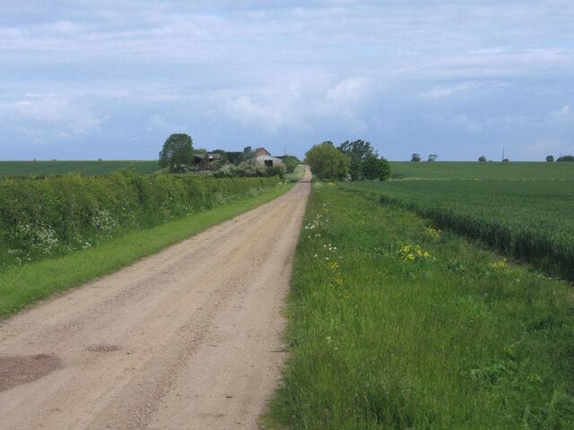 Tipplers' Road, Swavesey, Cambs.  view towards Thorpes Farm.