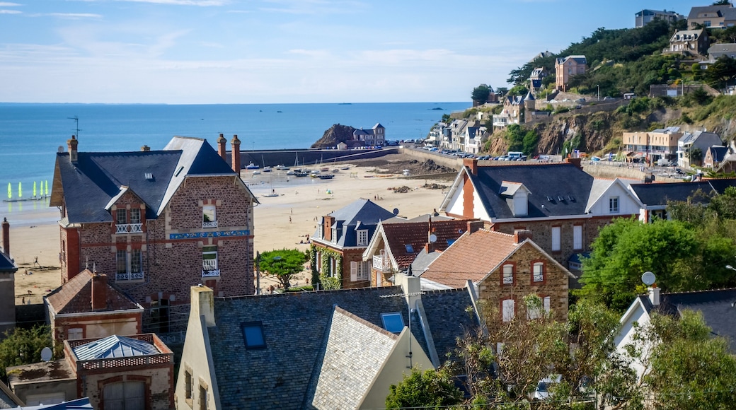 Pleneuf Val Andre city and beach view, Brittany, France