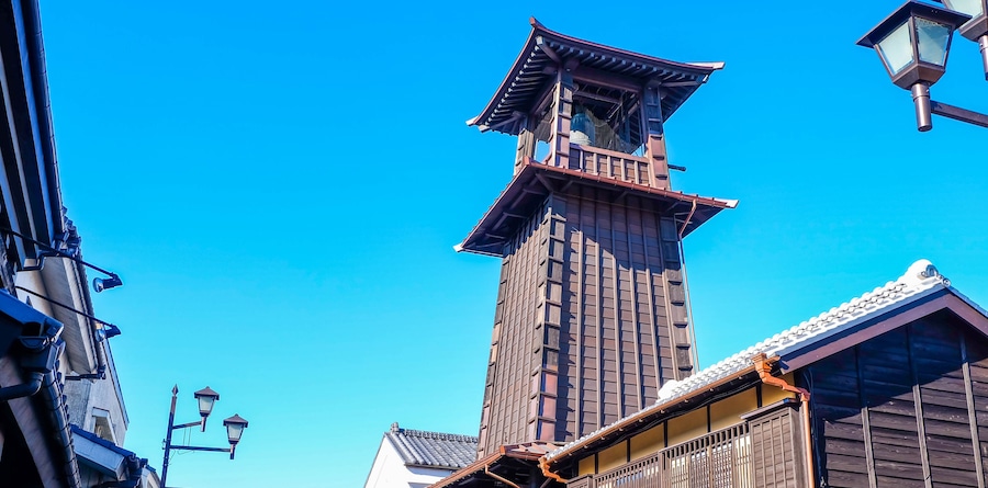The Toki no Kane is a time bell tower that signals the time and is a symbol of Kawagoe.