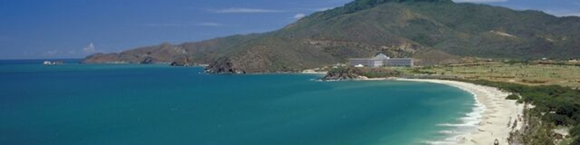 View of Puerto Cruz beach from up by the lighthouse on Punta Zaragoza.