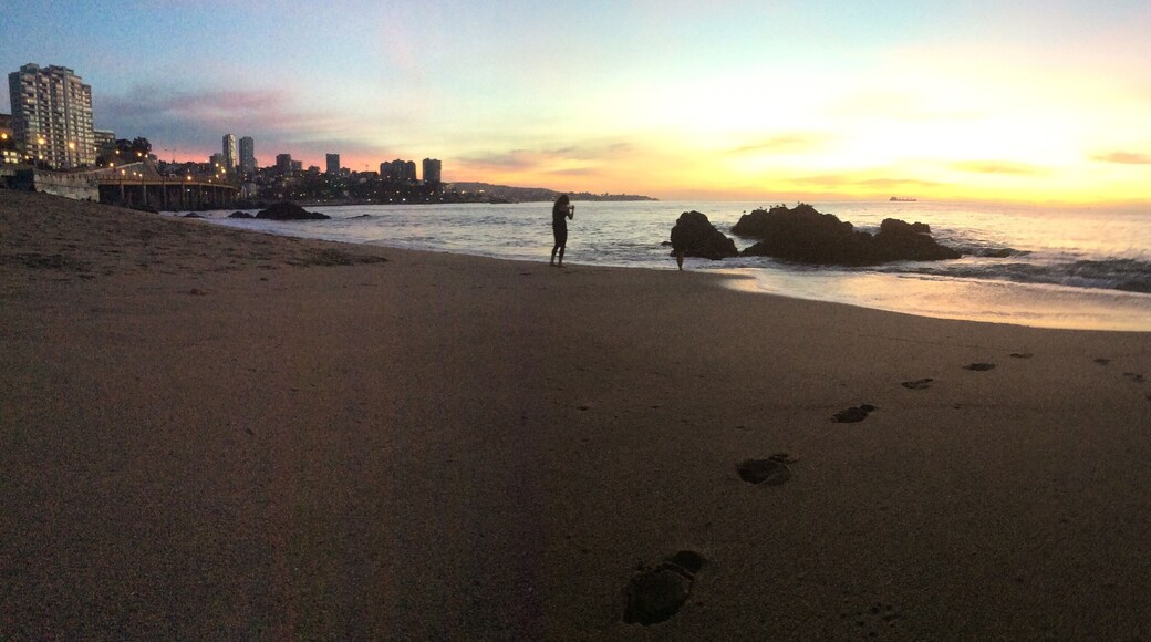 Freezing waters and beautiful sunsets here in Vina Del Mar, Chile!
#BeachTips