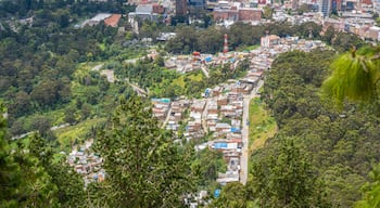 On November 7, 2021, Bogota, Colombia. View over the Paraiso neighborhood of Chapinero from the eastern hills