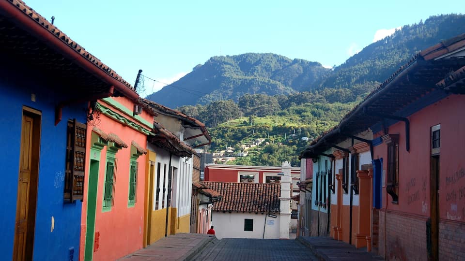 Colourful houses in Candelaria, Bogota