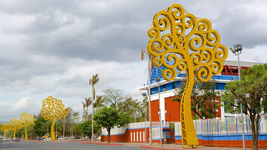 Managua which includes street scenes and outdoor art