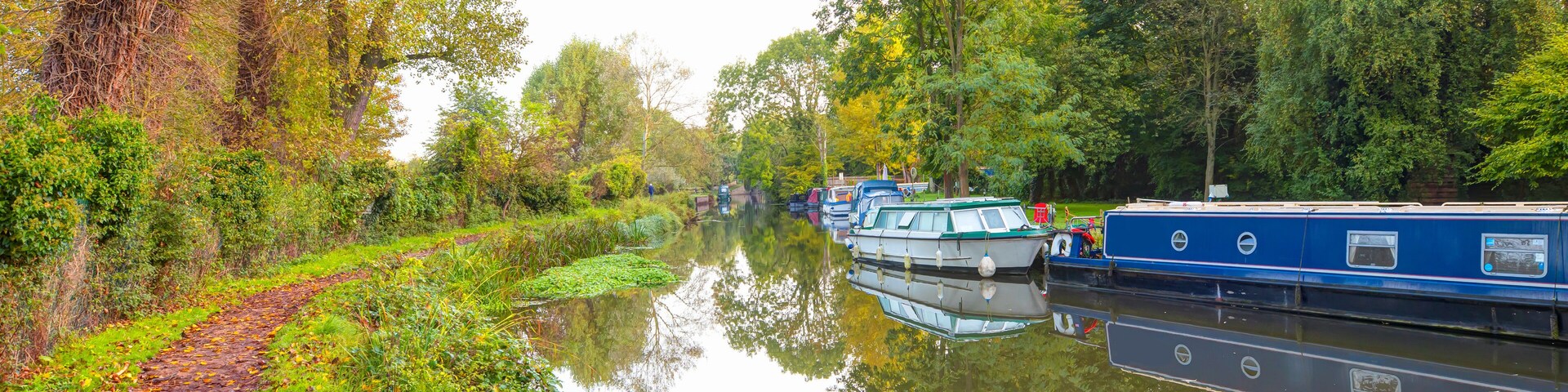 Amazing landscape with river Stort in Sawbridgeworth - London, UK