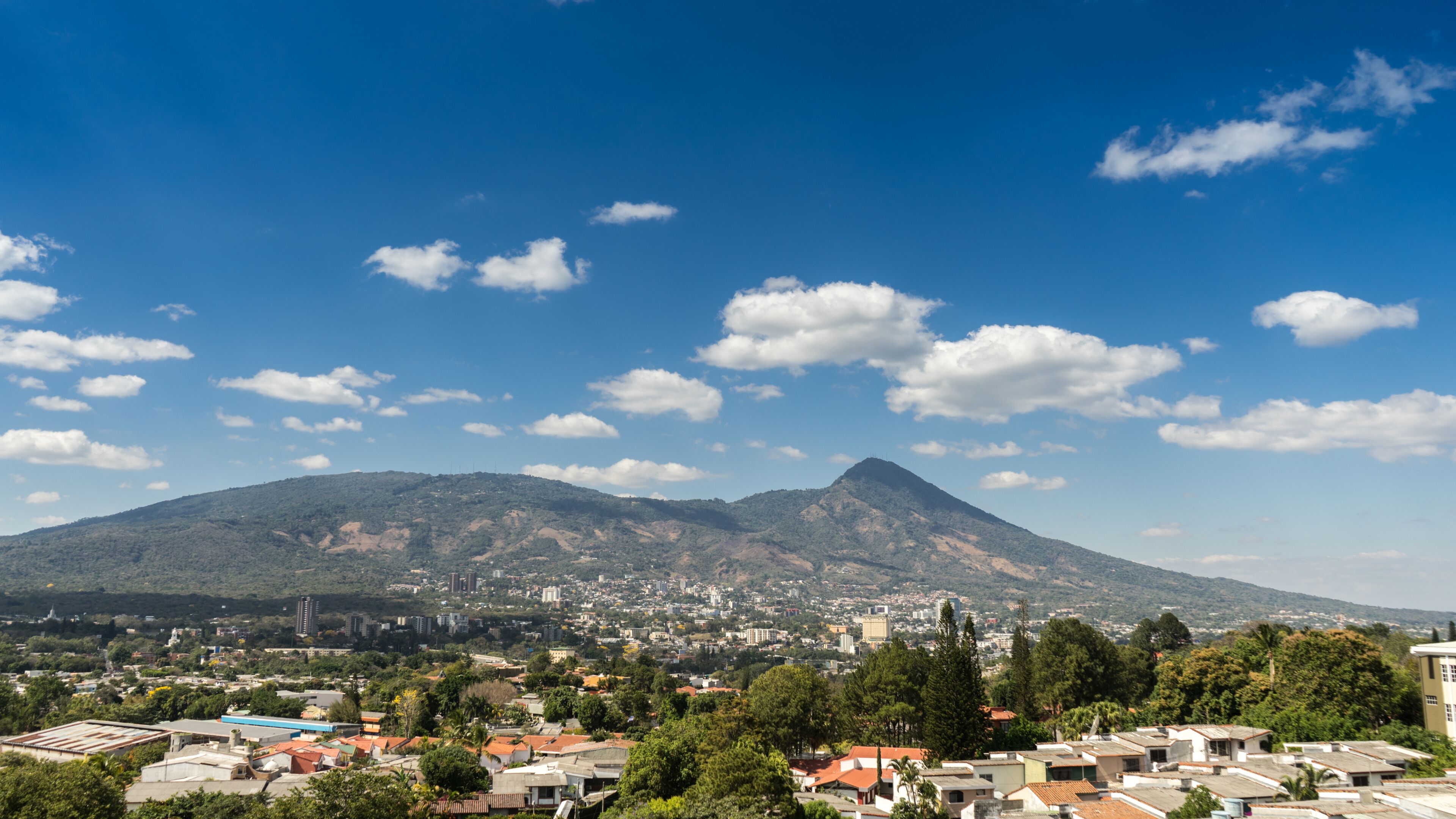 City of San Salvador in El Salvador with view to the volcano., Shutterstock ID 578720257, Purchase Order: -