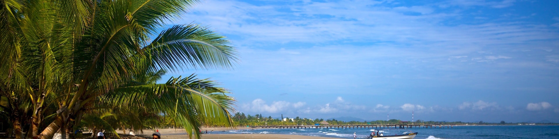 Northern Coast que inclui cenas tropicais e uma praia assim como um pequeno grupo de pessoas