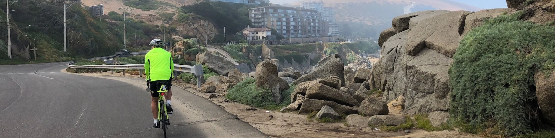 The gorgeous views while cycling in Concón.
