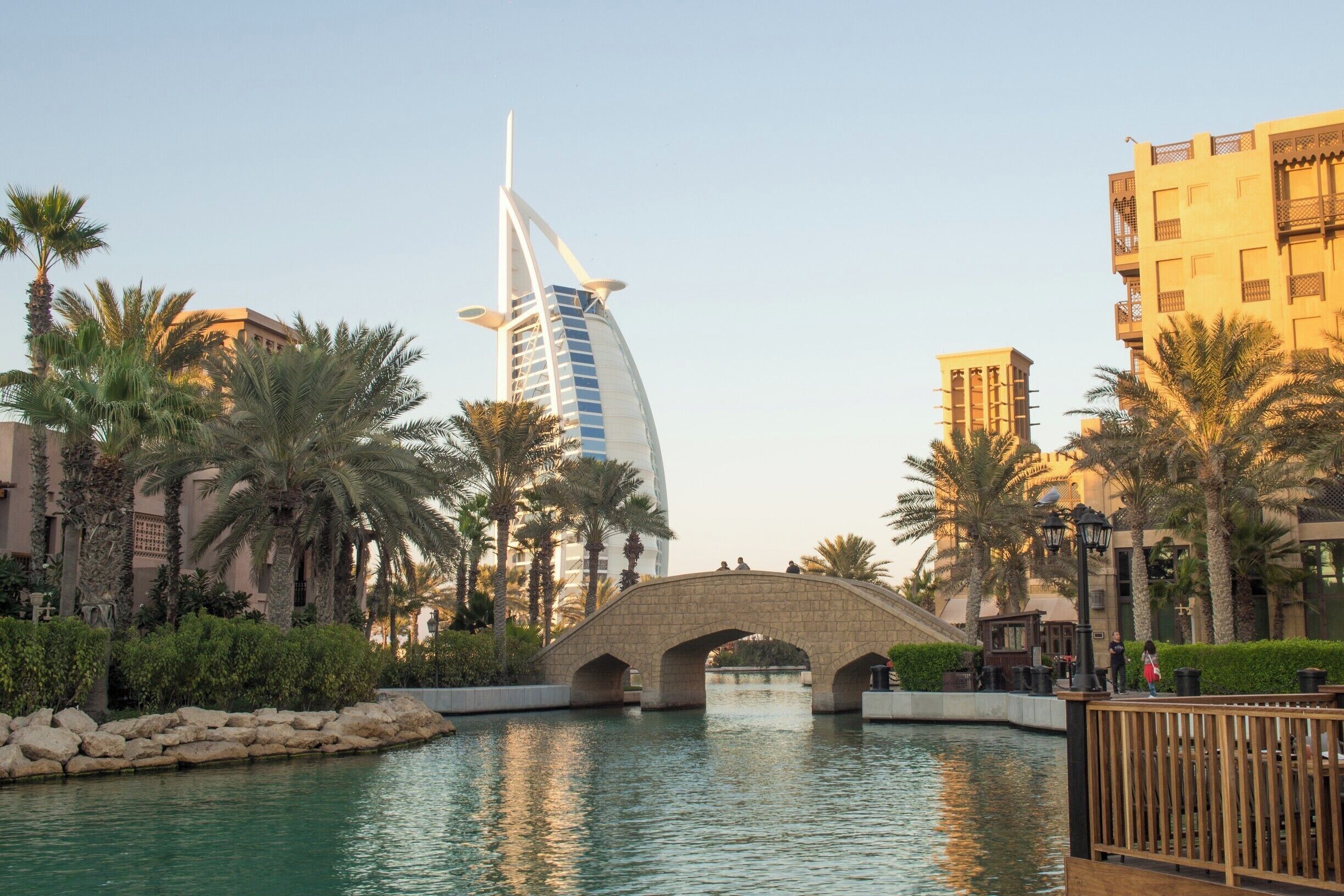 Madinat Jumeirah in Dubai has an upscale little souk, and is a great place for a dinner, as there are beautiful built canals with a view! 
