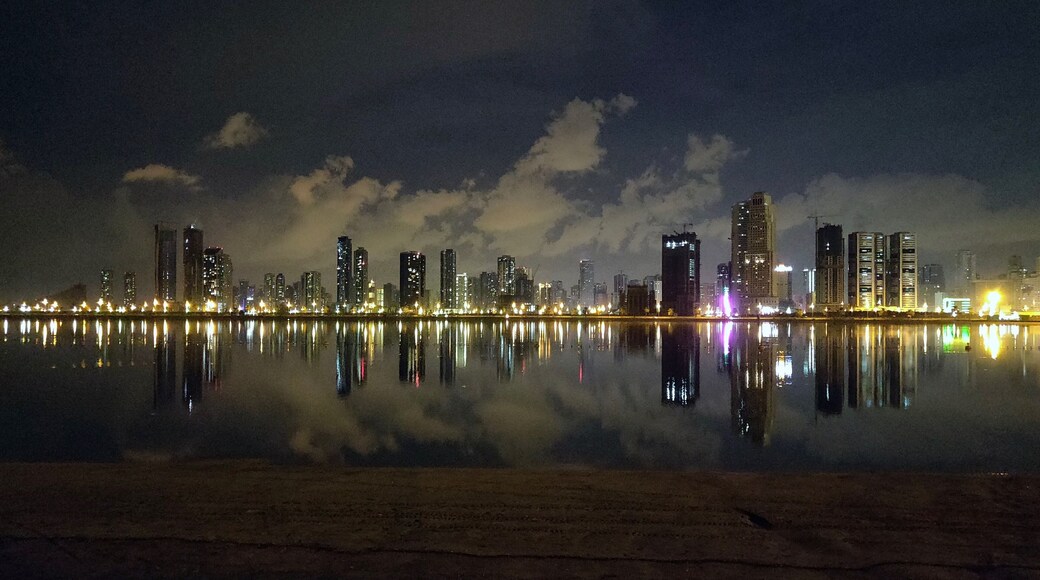Popular with the locals, this beach on the edge of Dubai shows the skyline from a different angle! Very quiet, quite serene!
4 best friends from college spent a night there as a reunion, It took us away from the wild scene of the Dubai nightlife. #LifeAtExpedia #Reflections