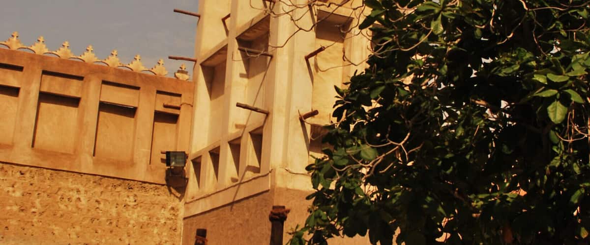 A Glimpse of old traditional house courtyard of Dubai