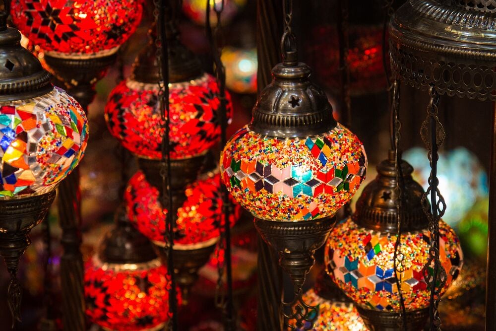 One of my favorite parts of wandering around the old souks and markets in Dubai is seeing all of the colorful lanterns