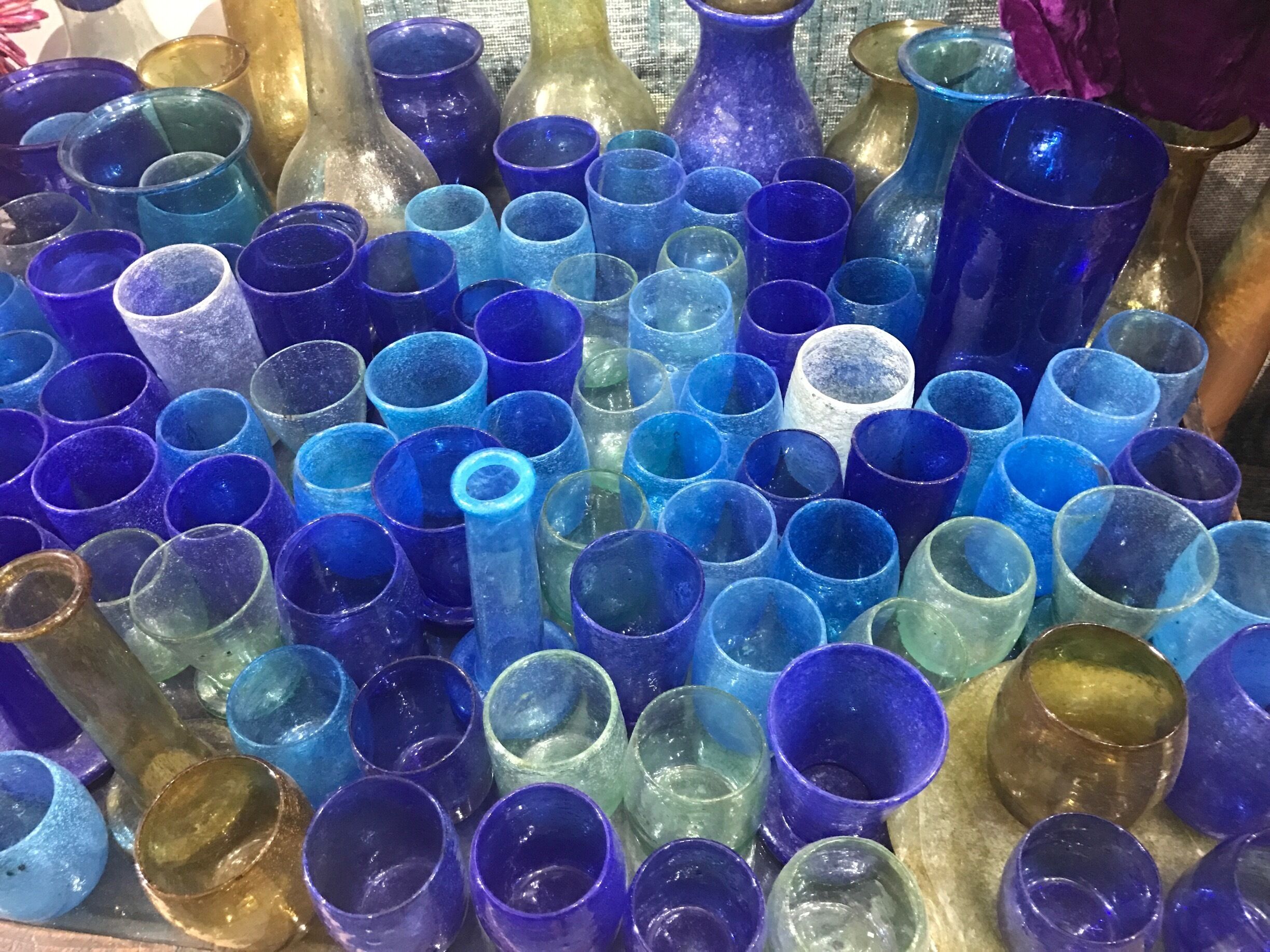 Beautiful blue glasses.  All original and from Afghanistan 