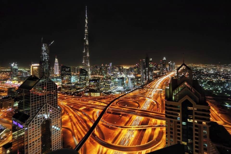 Nothing beats the view from the 42nd floor of the Shangri-La Hotel in Dubai